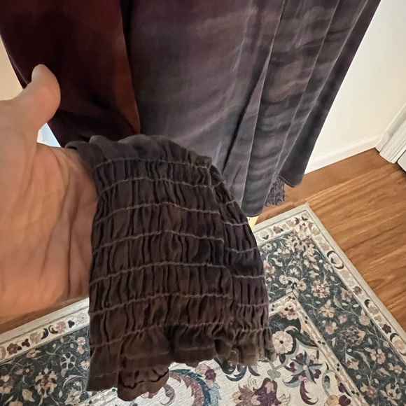 Anthropologie Bella Dahl wild berry color tie dye blouse size large - Picture 5 of 6